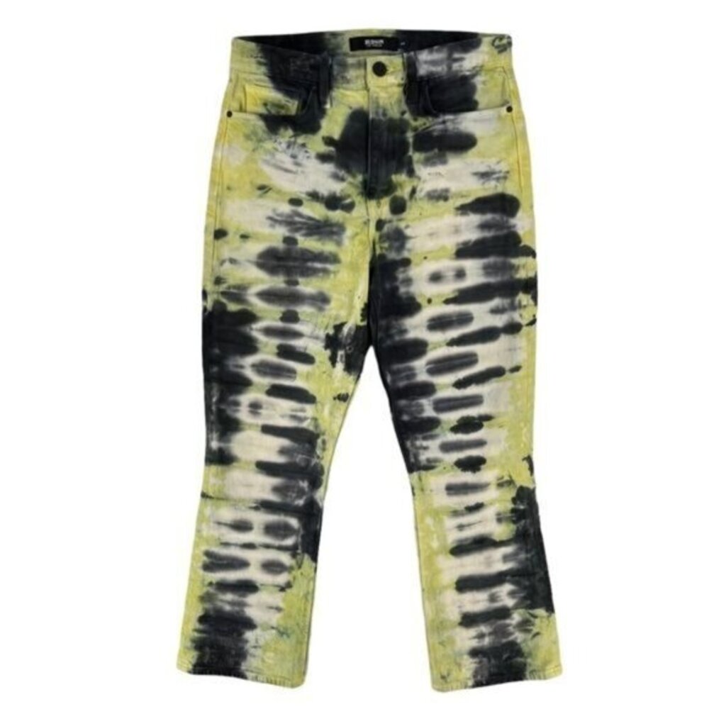 Hudson Jeans Tie Dye Denim High Rise Crop